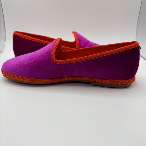 BIRDIES “The Heron” Women’s Hot Pink Velvet Espadrille Loafer Flats Size 6.5 - Picture 10 of 14